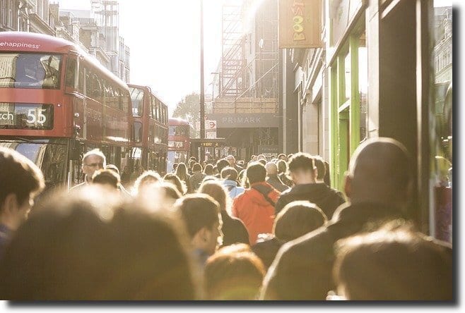 London Black Friday, London shopping, London crowds