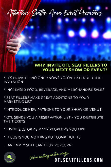 Seattle event promoters, seat filling in Seattle, Seattle seat filling, event marketing tools, free marketing tools for events