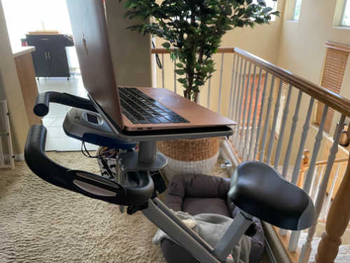 exercise bike desk